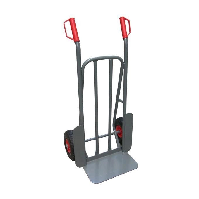 Alte 05715 Carrello Piano Fisso Pneumatico Curvo Telaio Acciaio Tubolare 25 mm Ruote 260x85 mm Portata 200 Kg
