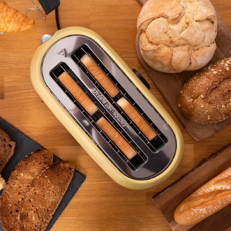 CECOTEC 03110 - Tostapane verticale digitale ClassicToast 15000 Yellow Extra Double
