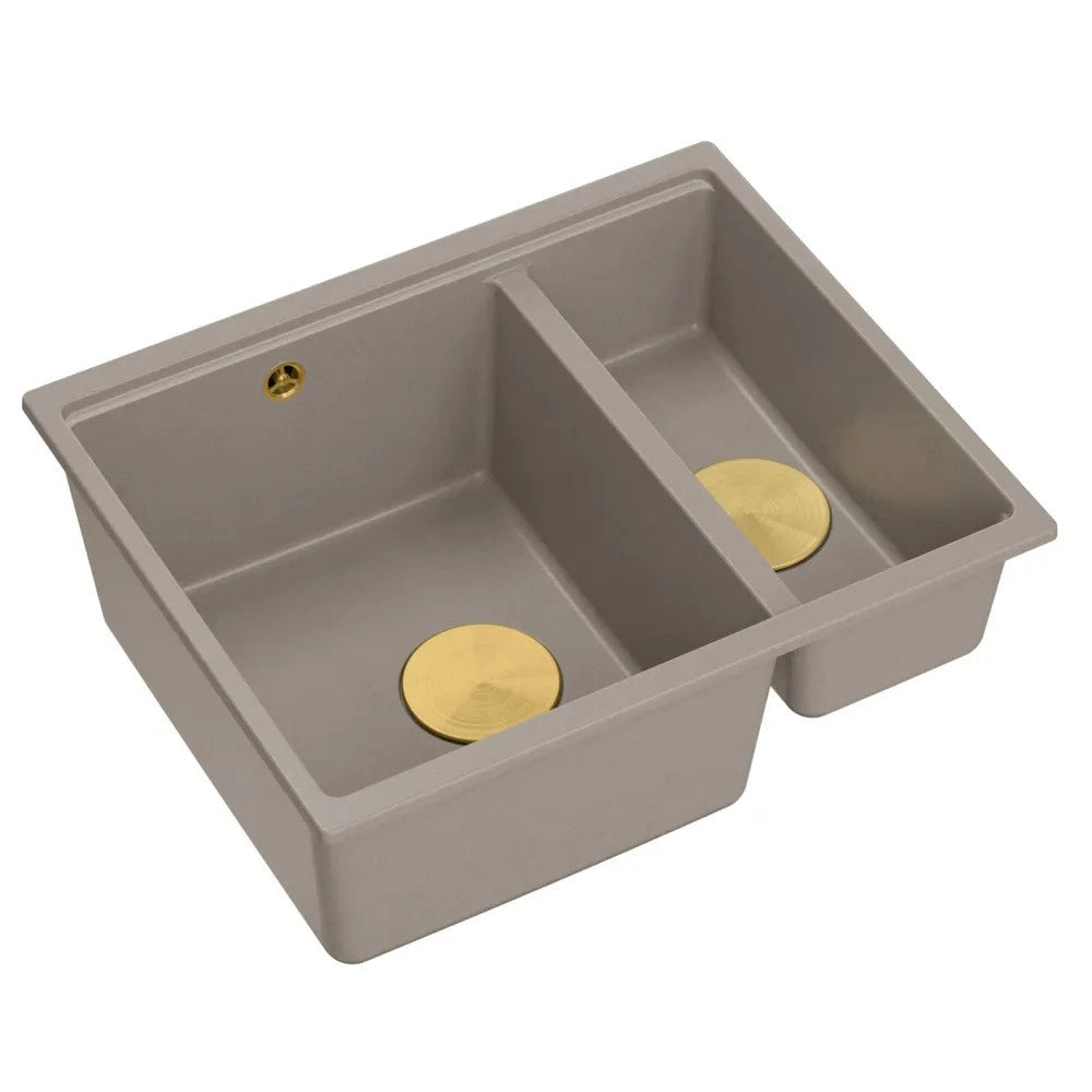 Lavello In Granito Logan 150 Beige Tappo oro
