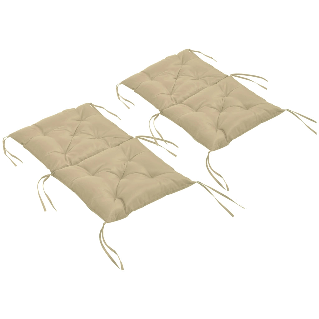 Set 2 Cuscini per Sedia ¨C Xylo ¨C Tessuto Khaki 98x50 cm con Lacci