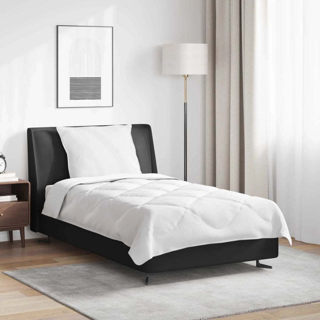 Duvet per Tutte le Stagioni con cuscino 2 pcs Bianco Microfibra 3376549
