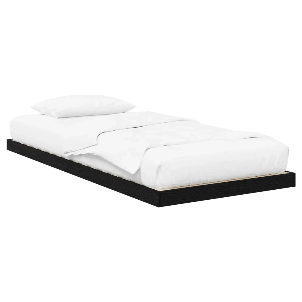 Struttura letto a terra-Giroletto Rovere Nero 90 x 200 cm
