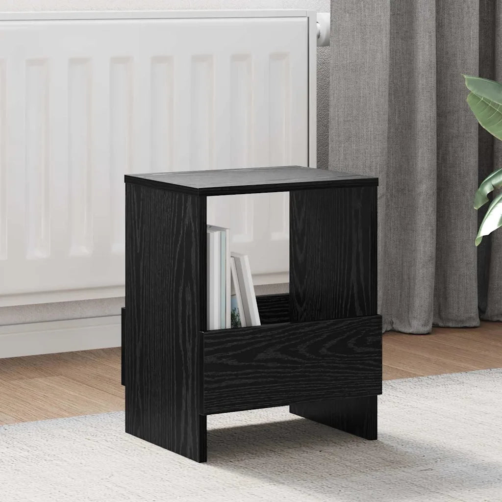 Scaffale per riviste 2 pcs Rovere Nero 35 x 30 x 45 cm 890971