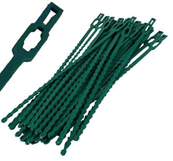 Bandiere per piante flessibili - 50 pezzi - Materiale PE - Colore verde - Supporto per piante
