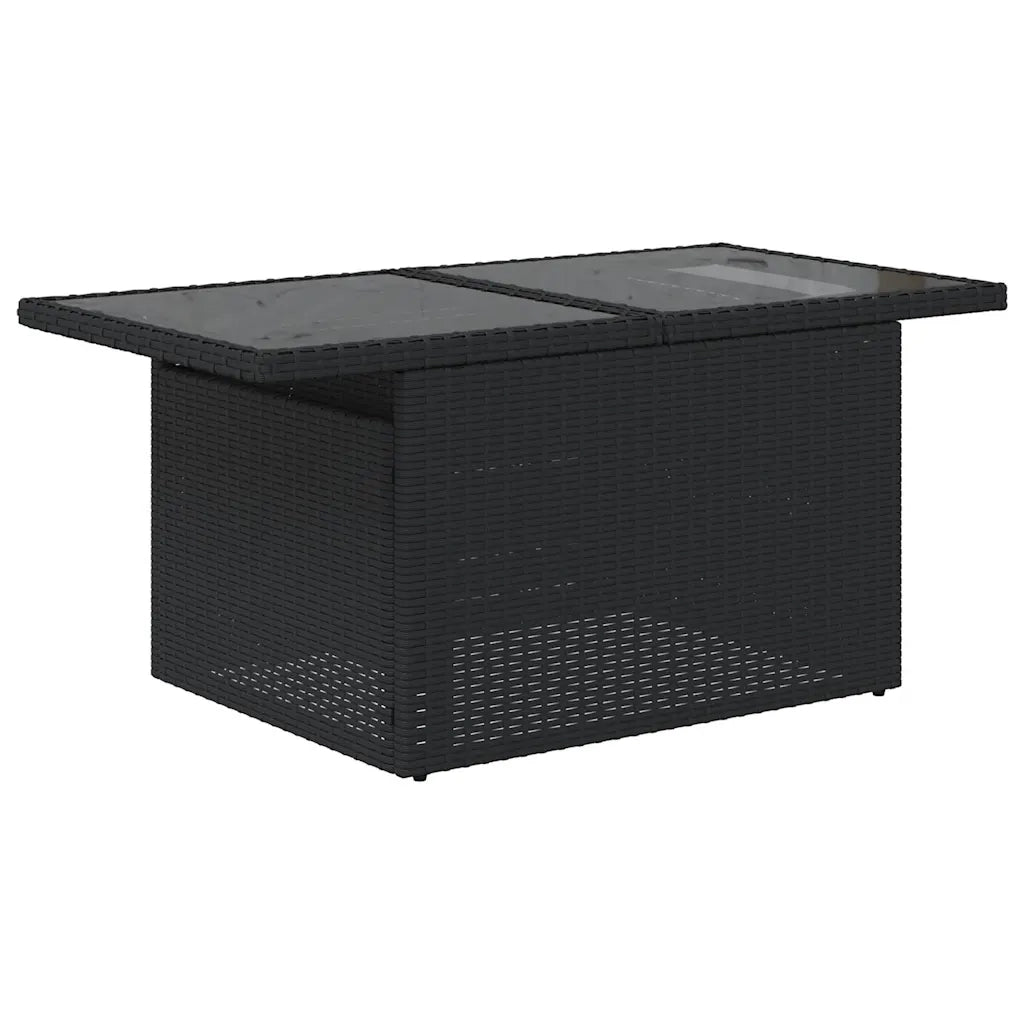 Set Divano da Giardino 6 pz con Cuscini Nero in Polyrattan 3327886