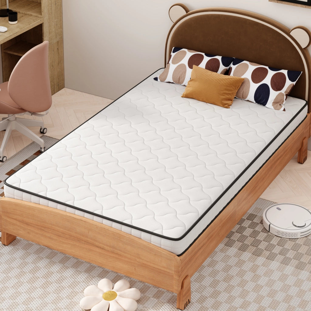 Materasso a molle insacchettate 90x200 cm alto 10 cm; bianco