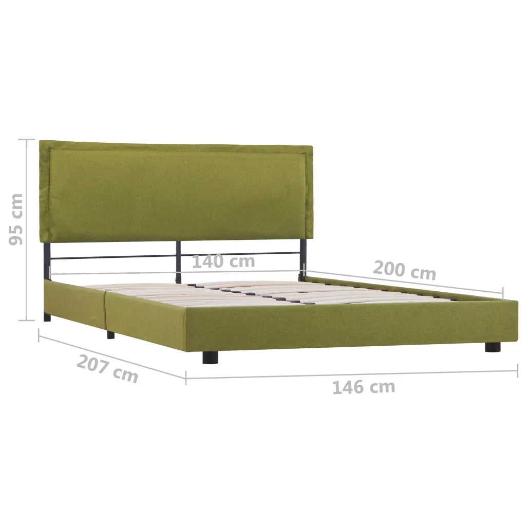 Giroletto senza Materasso Verde 140x200 cm in Tessuto 280998