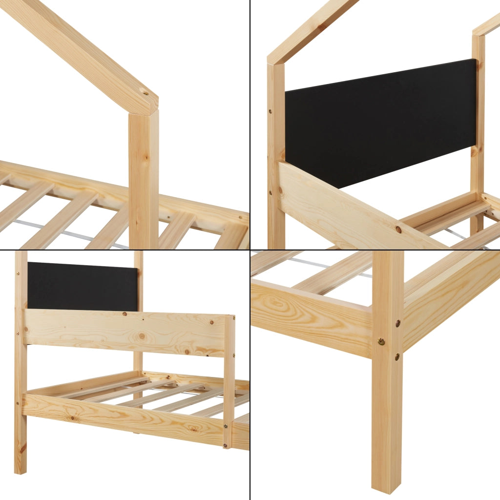 Letto Casetta per Cameretta Sodankylä con Secondo Letto Estraibile [en.casa]