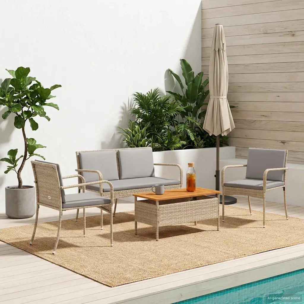 Set da giardino con cuscino acciaio 42025105