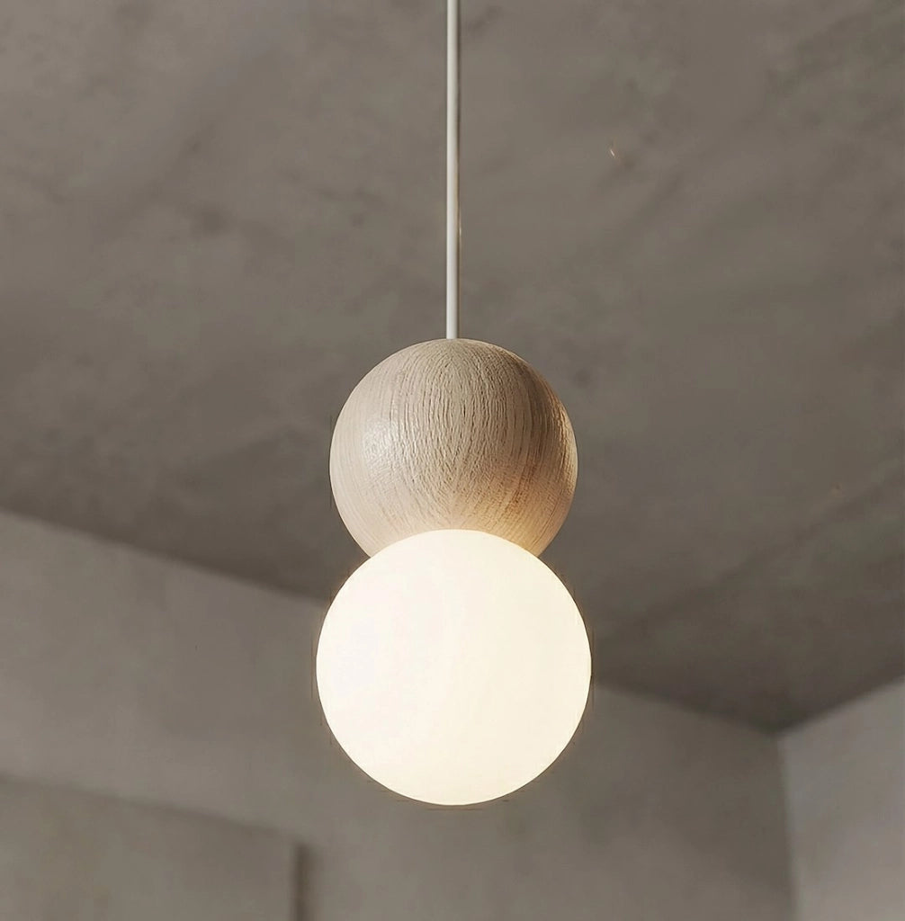 Lampada a sospensione LOOP LED beige bianco Emibig
