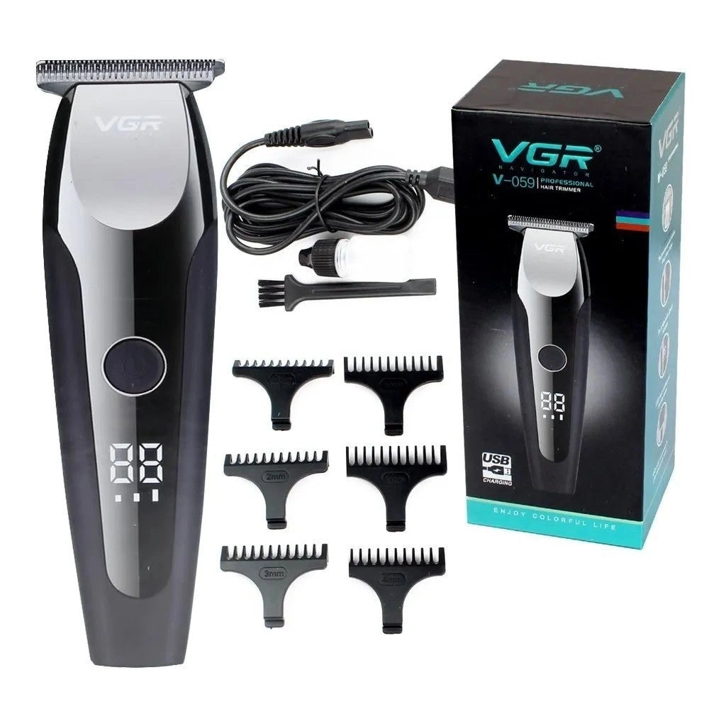 Tagliacapelli Elettrico Professionale Trimmer Barba Ricaricabile Pettini V-059