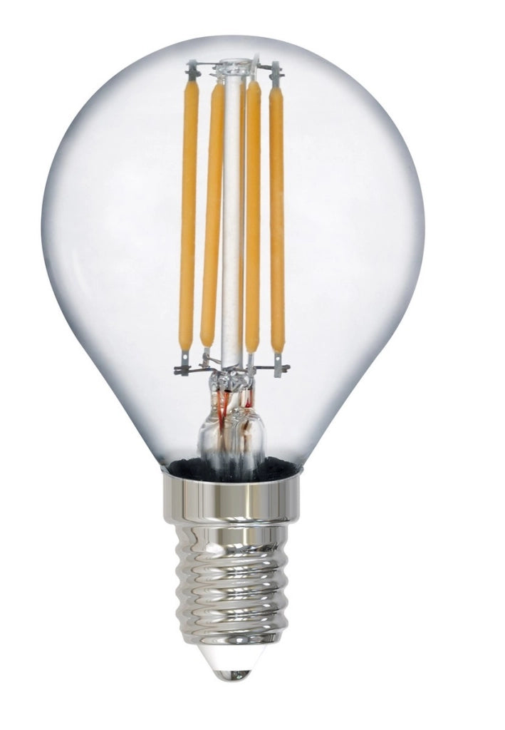 Lampadina LED sfera E14 trasparente 2W 2700K Trio