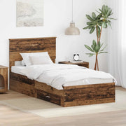 Struttura del letto con testiera Legno vecchio 100 x 200 cm 3408306