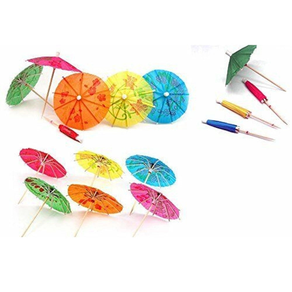 Trade Shop - 60 Ombrellini Cocktail Drink Stuzzicadenti Decorazioni Torte Party Buffet Mare -