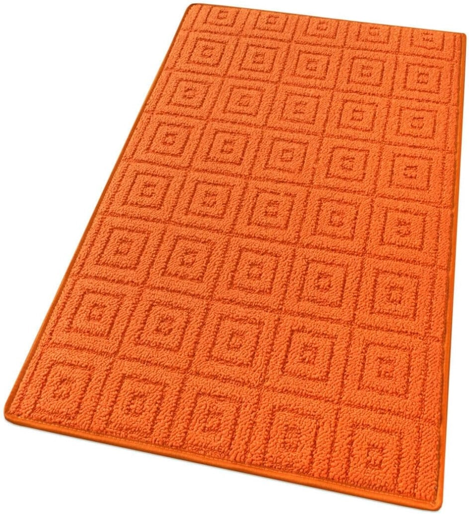 Tappeto Cucina 3D Antiscivolo Tinta Unita Assorbente Arancione 57x40 cm