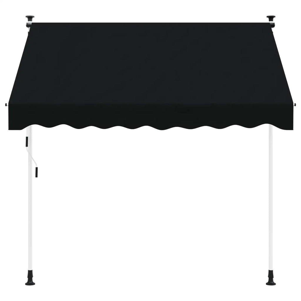 Tenda da Sole | Tenda retrattile manuale Nero 200 cm