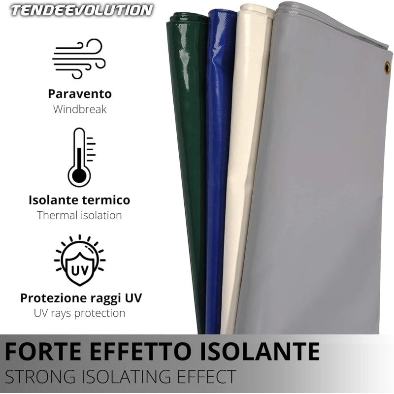 Telo PVC Impermeabile Arancione | Telone Solo Rinforzato Sui Lati 650g/mq | Copertura Esterna | 6x10m | Resistente Protezione Multiuso