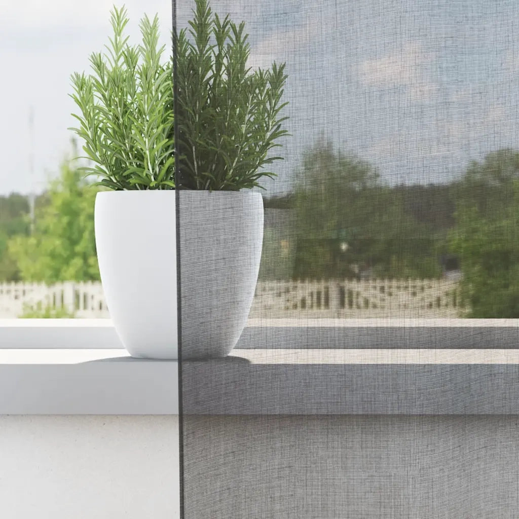 Tende in Voile con Occhielli 2 pz Grigio Scuro 140x225 cm