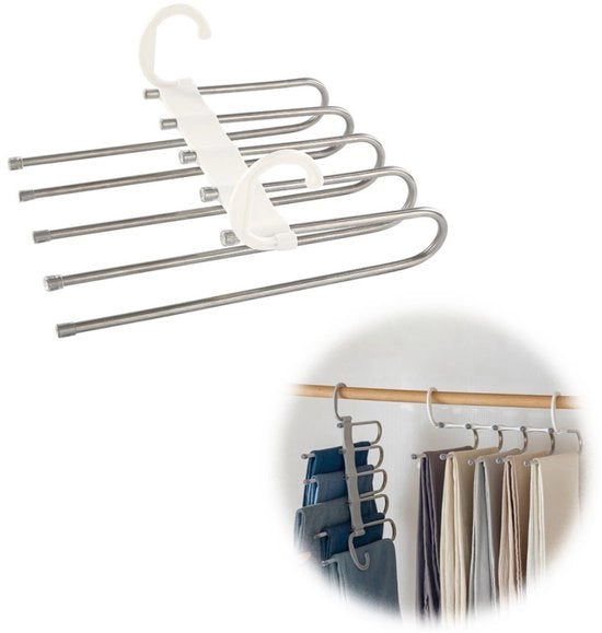 Organizzatore per abiti - Organizzatori per abiti - cassetti organizzatori - cassetti organizzatori per abiti - Hanger per pantaloni - Hanger per abiti anti scivolamento - Hanger per abiti - Hanger per abiti in metallo - RVS
