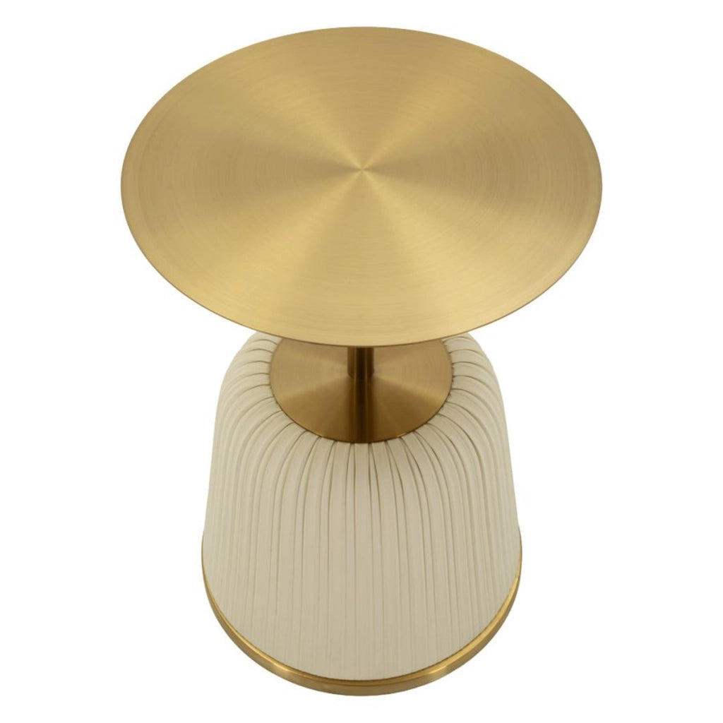 Tavolino VKH1097, Bianco, Metallo, 40x40x55 cm