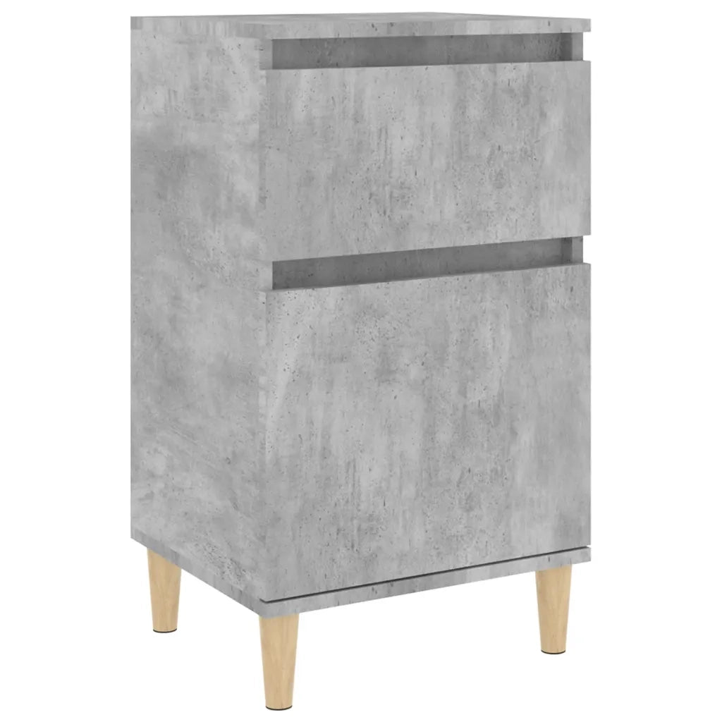Comodino | Armadio da Notte | Mobiletto da notte Grigio Cemento 40x35x70 cm
