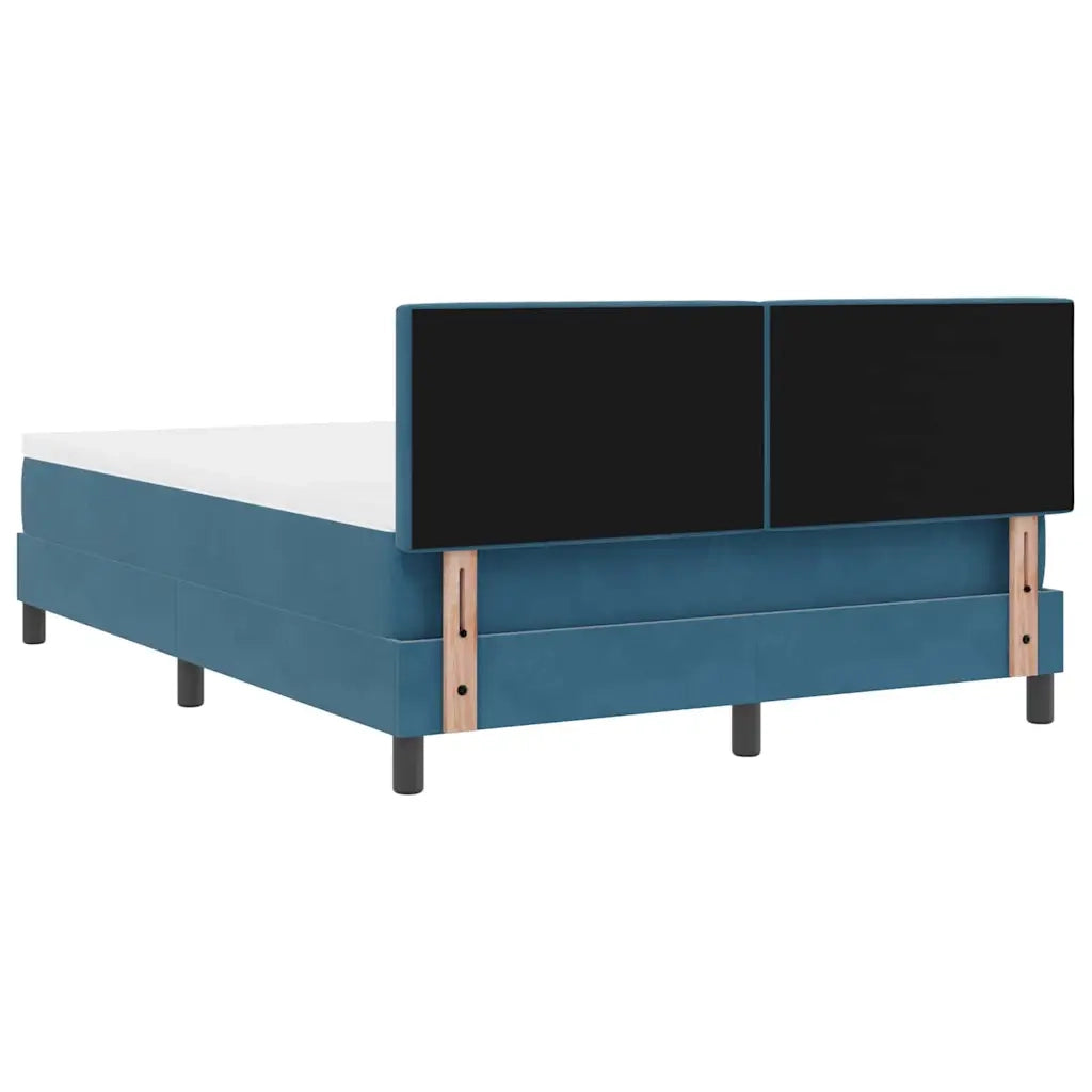 Letto a molle con materasso Blu Scuro 160 x 200 cm Velluto 3339186