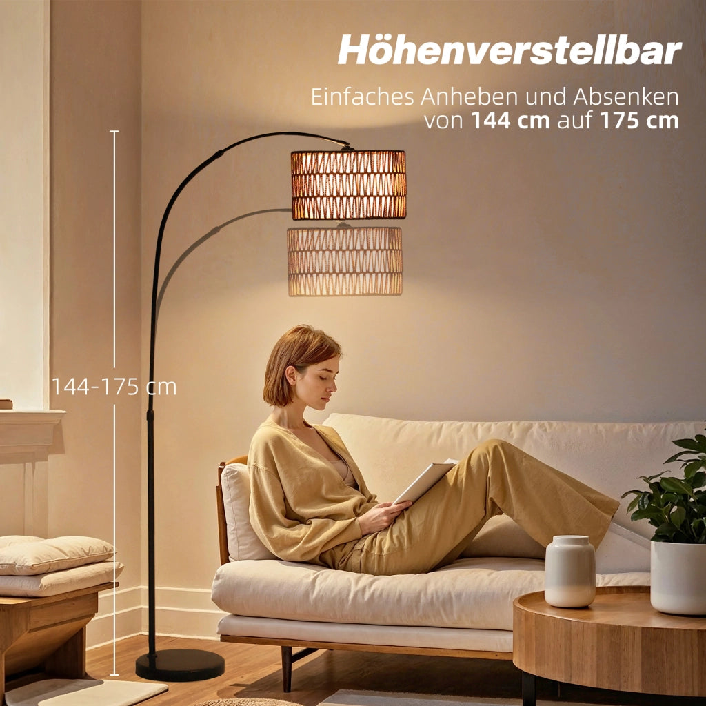 Lampada da terra regolabile in altezza ¨C zephmum ¨C Nero, metallo