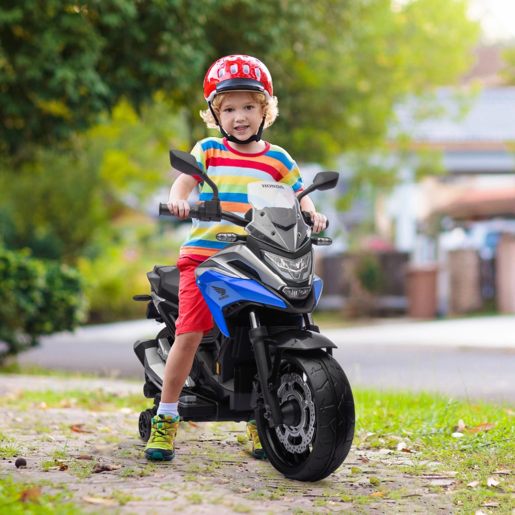 Moto elettrica per bambini ¨C Minimal ¨C blu con luci e musica