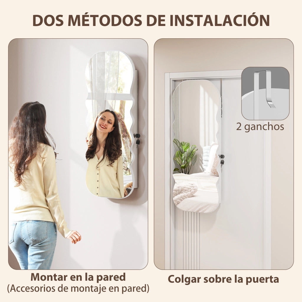 Specchio con Luce LED e Cassetto ¨C Minimal ¨C Bianco