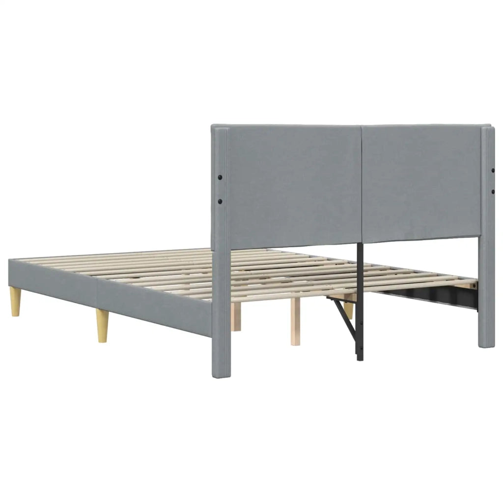 Letto matrimoniale | Letto per adulti | Struttura del letto Grigio Chiaro 160 x 200 cm Tessuto