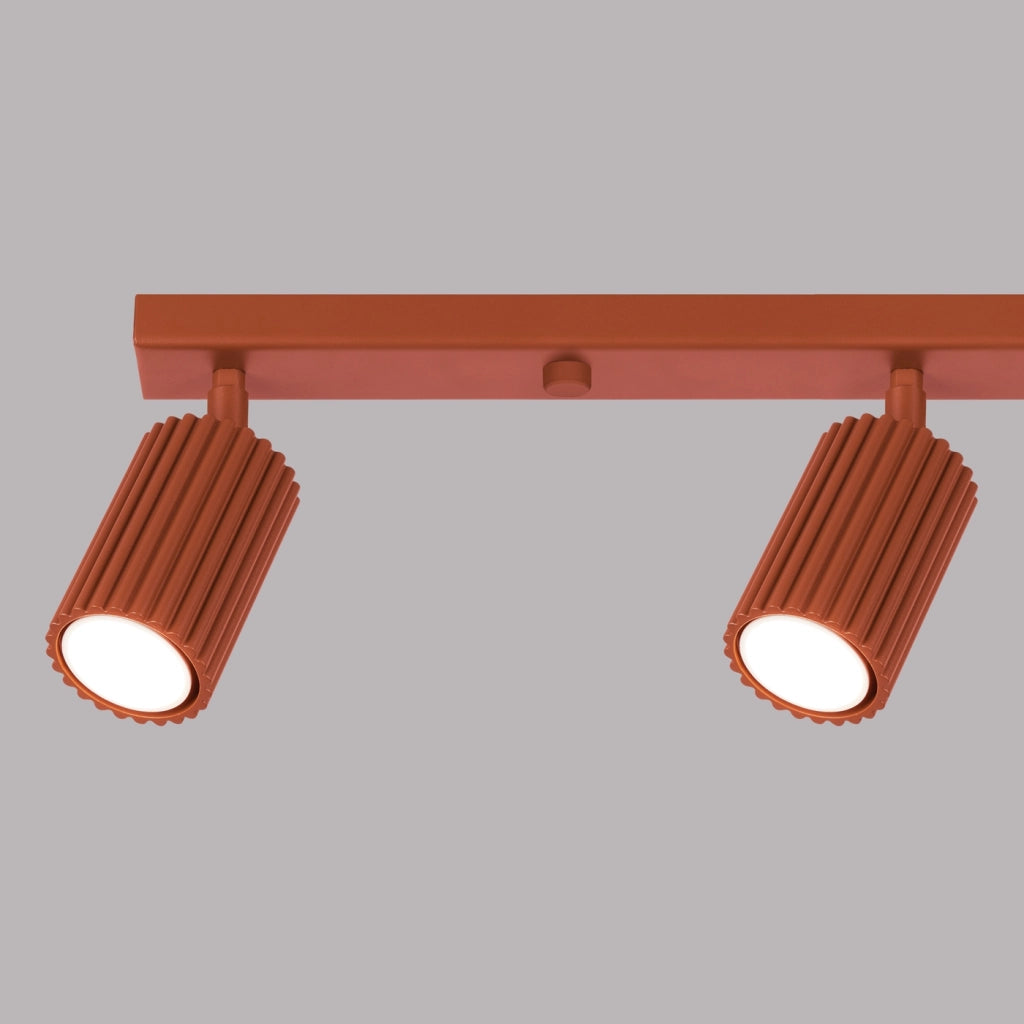 Lampada da soffitto KARBON 4L rosso ocra