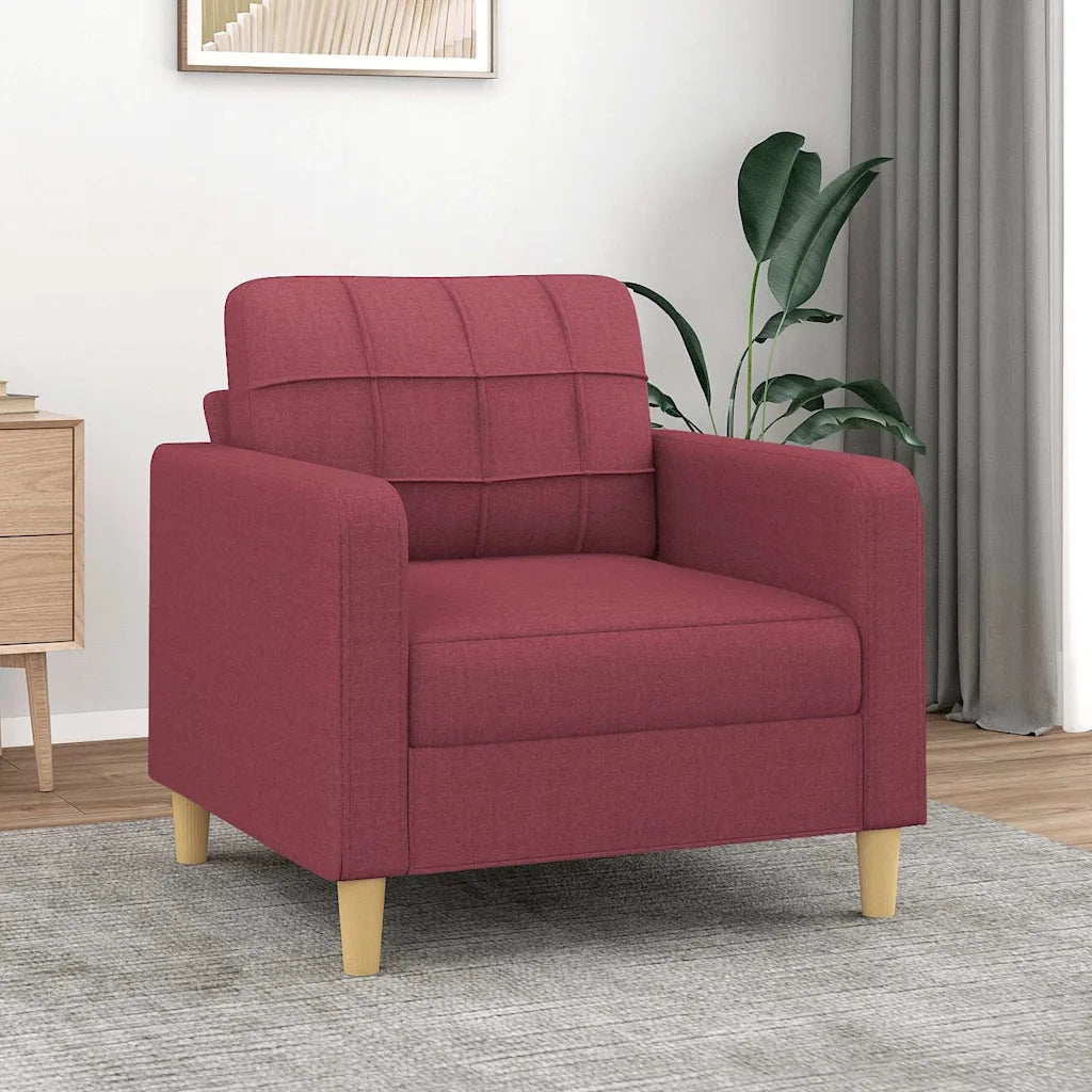 Poltrona | Sedia Relax Rosso Vino 60 cm in Tessuto