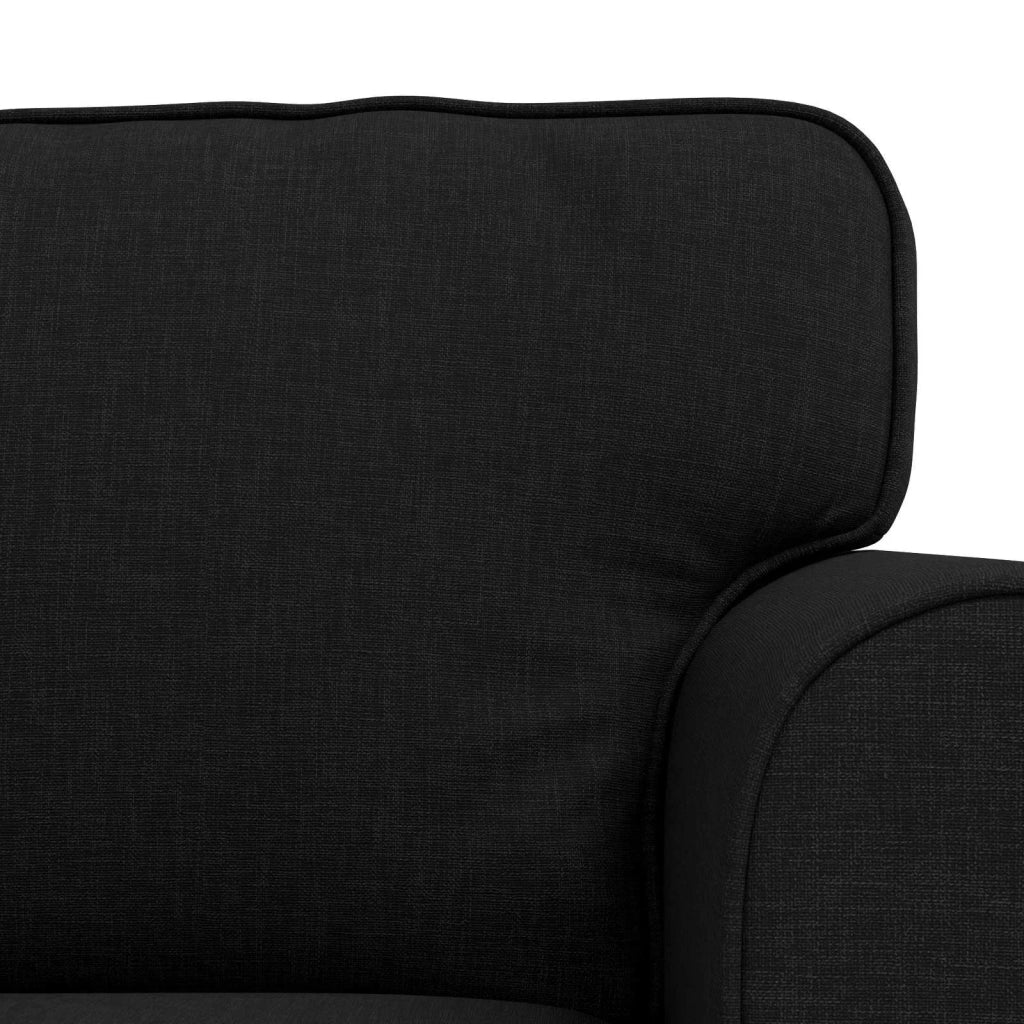 Set di divani 2 pcs Nero 215 x 82 x 80 cm Tessuto 3407576