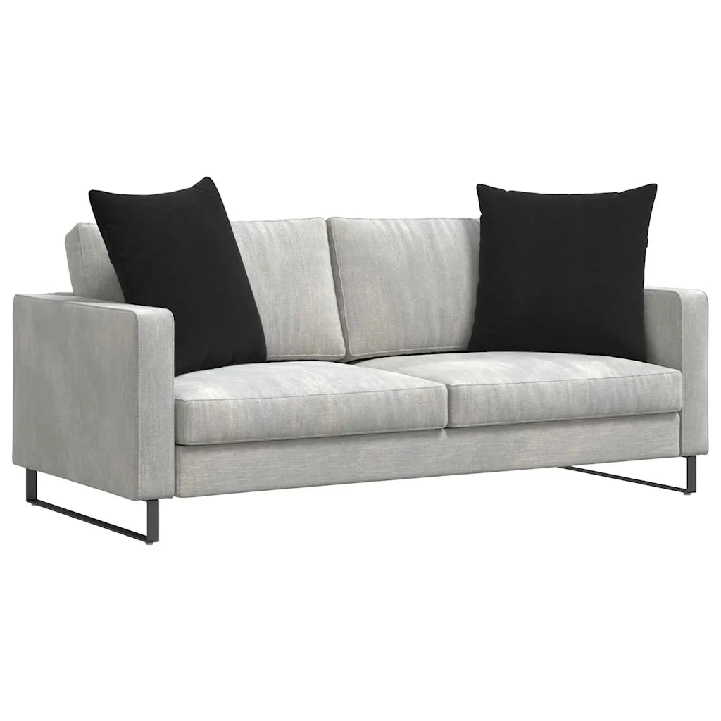Cuscini da Divano 2 pz-Set di 2 Cuscini per Sofa Nero 80 x 80 cm Tessuto in Cords