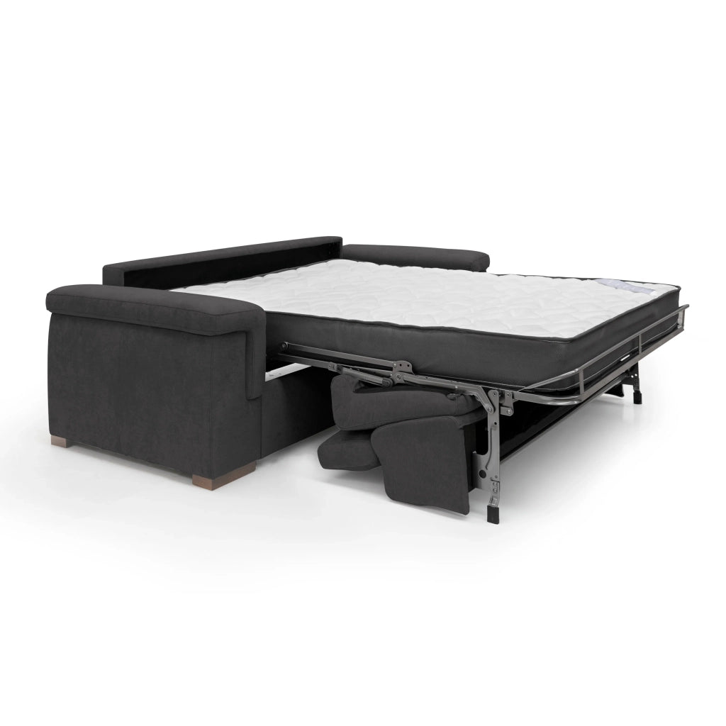 Giunone Divano letto mat. H18 200 cm (mat. 120x197 cm) nero