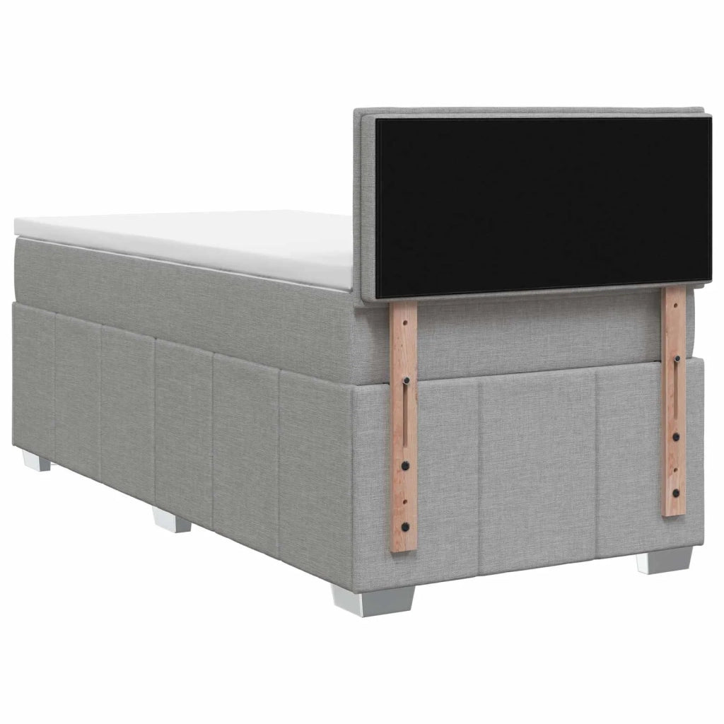 Letto box spring con materasso Grigio Chiaro 80 x 200 cm 3452537