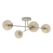Lampada soffitto ROMA 4xE14 beige vetro Emibig