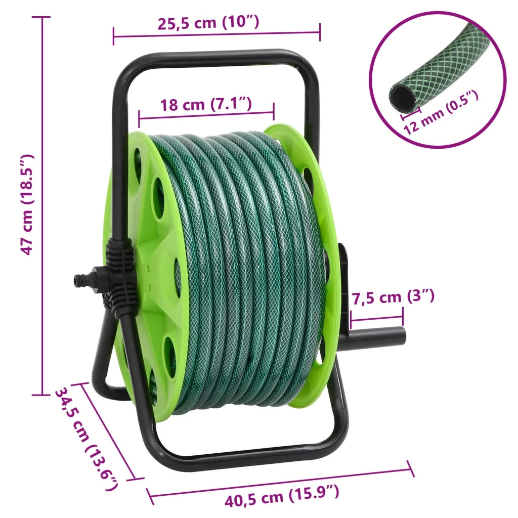 Avvolgitubo Verde Autoportante con Tubo 30 m PVC