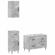 Set di armadietti da bagno in 3 pezzi HAARLEM Grigio Cemento 3417777