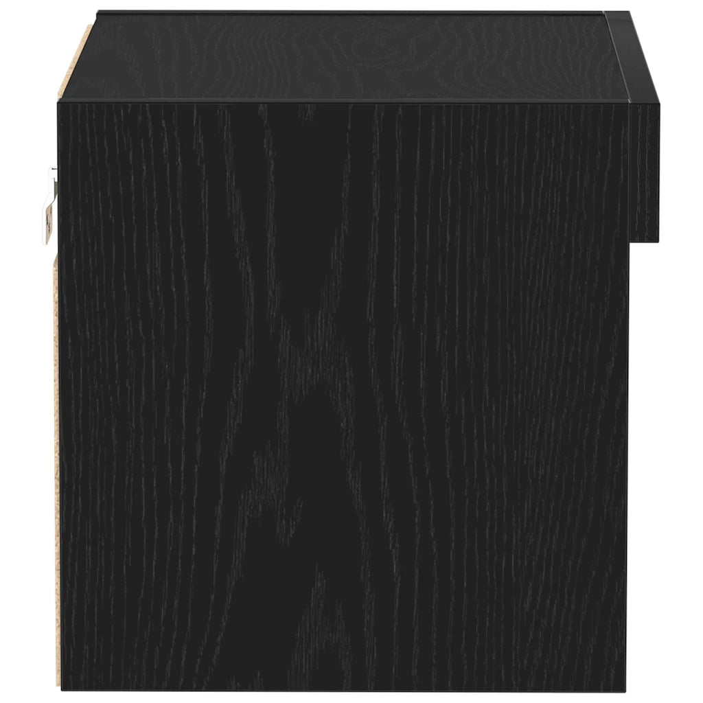 Set mobile TV con led 2 pcs Rovere Nero 40 x 30 x 30 cm 863103