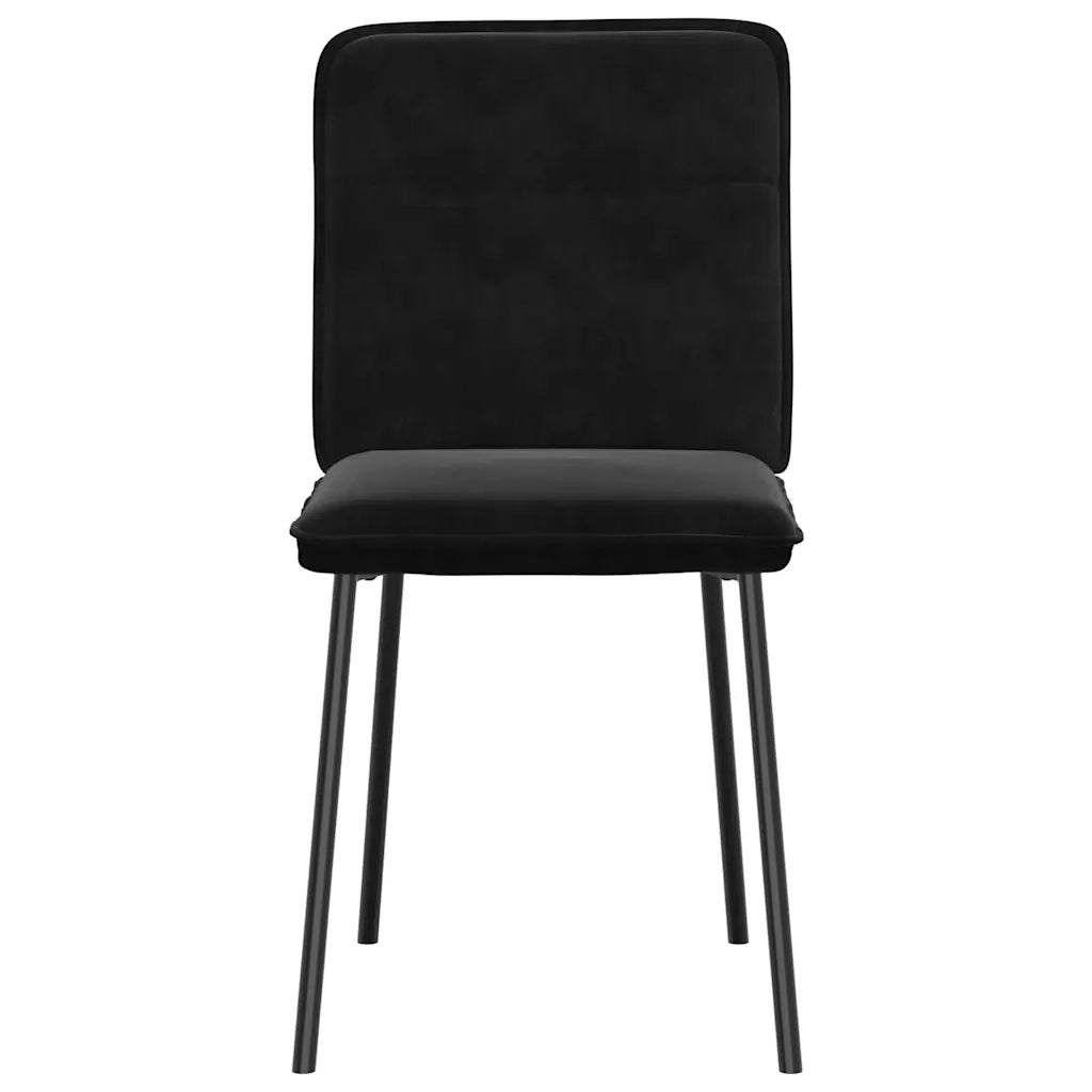 Sedie da Pranzo 6 pz Nere in Velluto 3315585