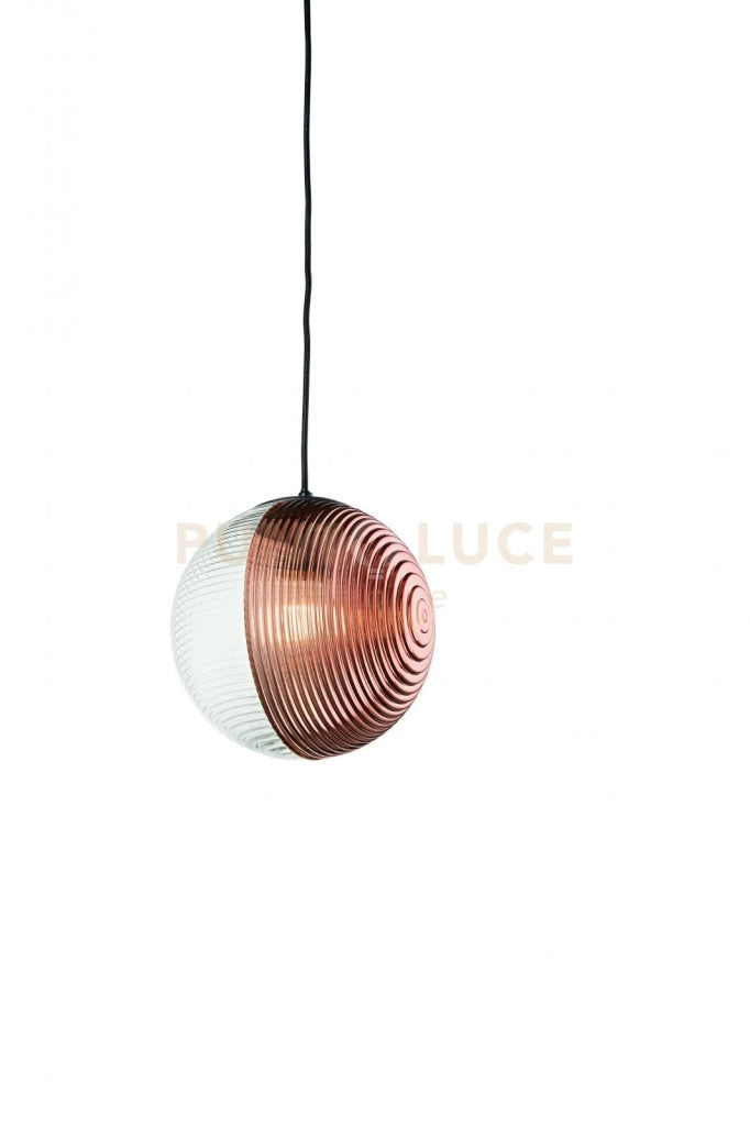 SOSPENSIONE VETRO BELLA 2 RAME D.24CM H.26CM 1 LUCE ATTACCO E27