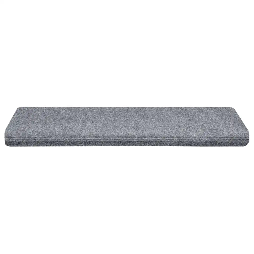 Tappetini per scale autoadesivi 30 pz 65x21x4 cm Grigio chiaro bordo rettangolare 3365694