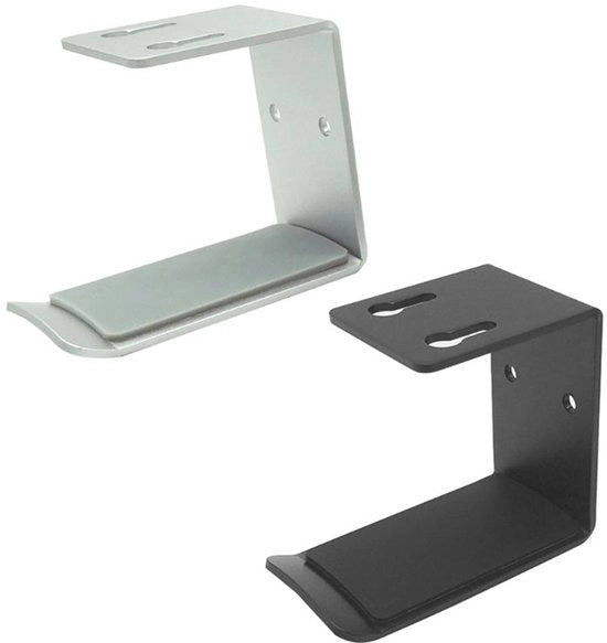 Due supporti per cuffie in lega di alluminio, supporto per cuffie da parete, display per desktop, hanger per cuffie, accessori