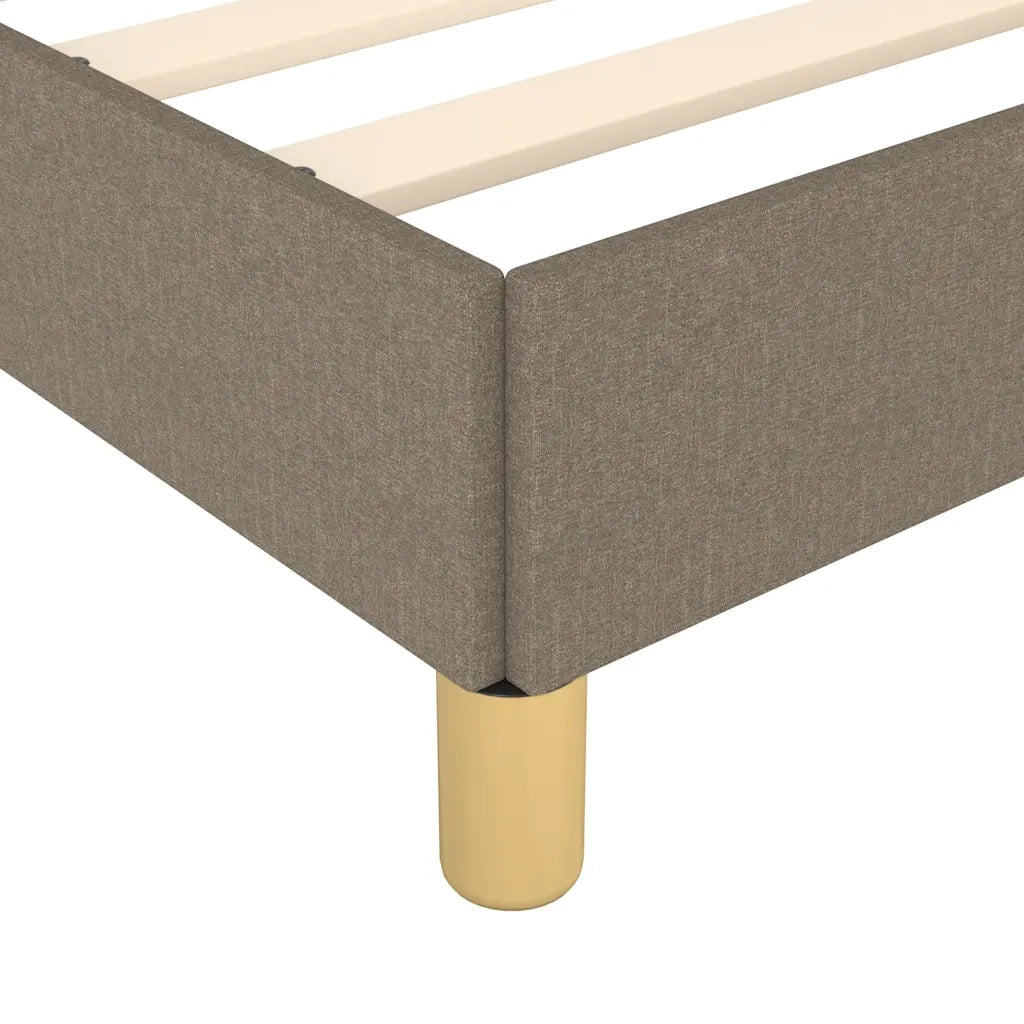 Letto matrimoniale | Letto per adulti | Giroletto senza Materasso Tortora 120x190 cm Tessuto