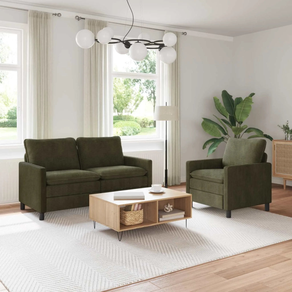 Set di divani 2 pcs Verde Poliestere 3417099