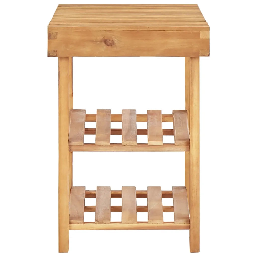Scarpiera 70x32x46 cm in Legno Massello di Acacia 45930