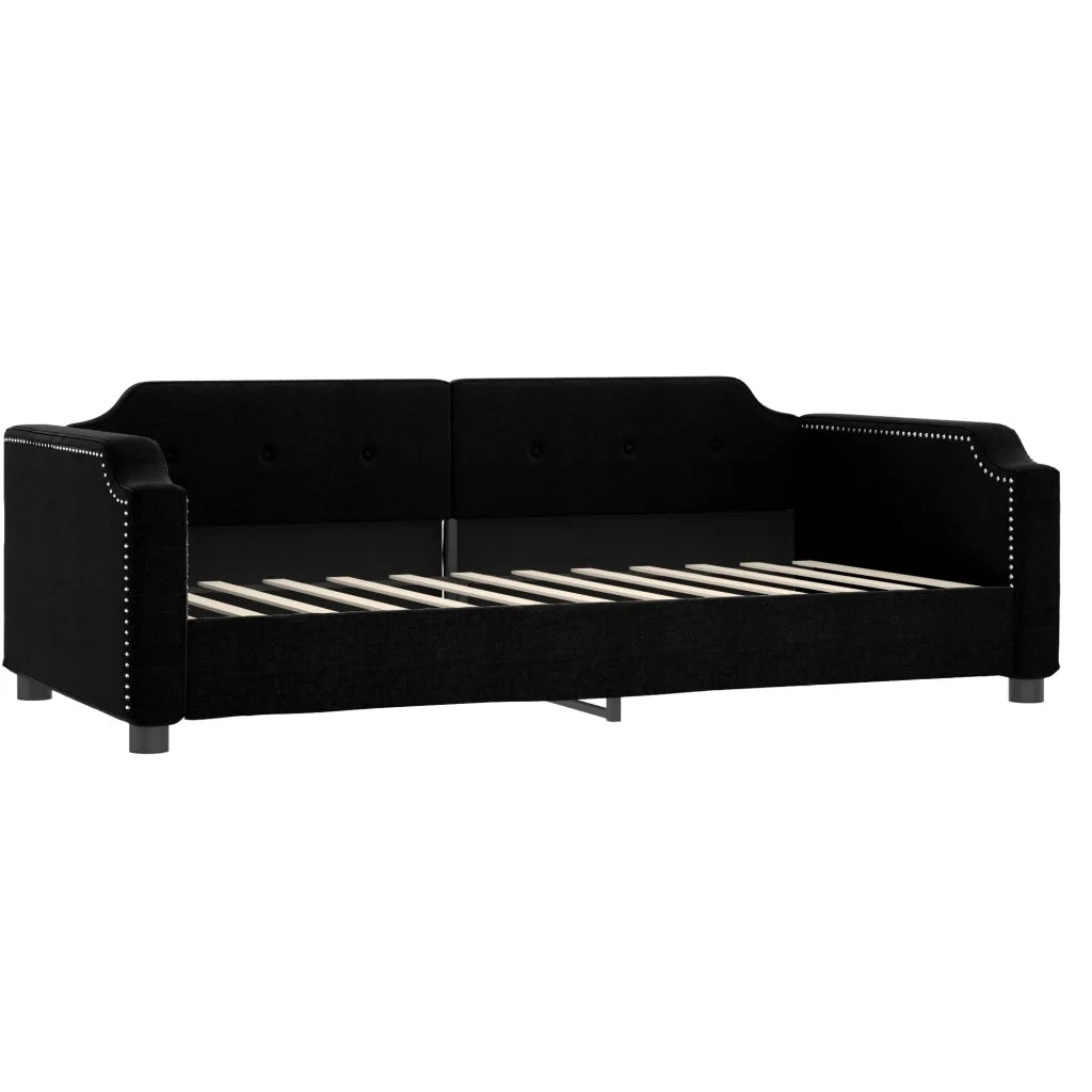 Divano Letto Estraibile con Cassetti-Sofa Letto-Daybed Nero 100x200 cm in Tessuto 637953