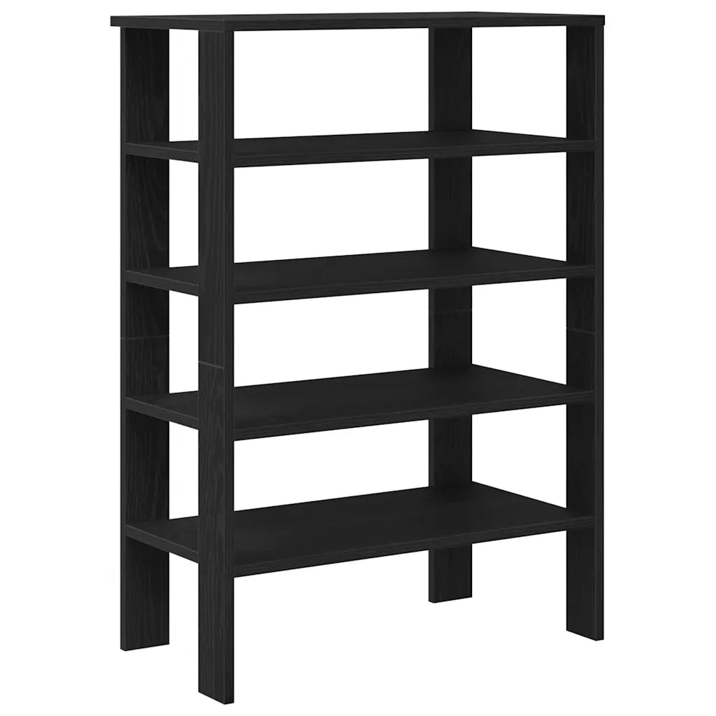 Scarpiera Nera 61x32x87,5 cm in Truciolato 859852