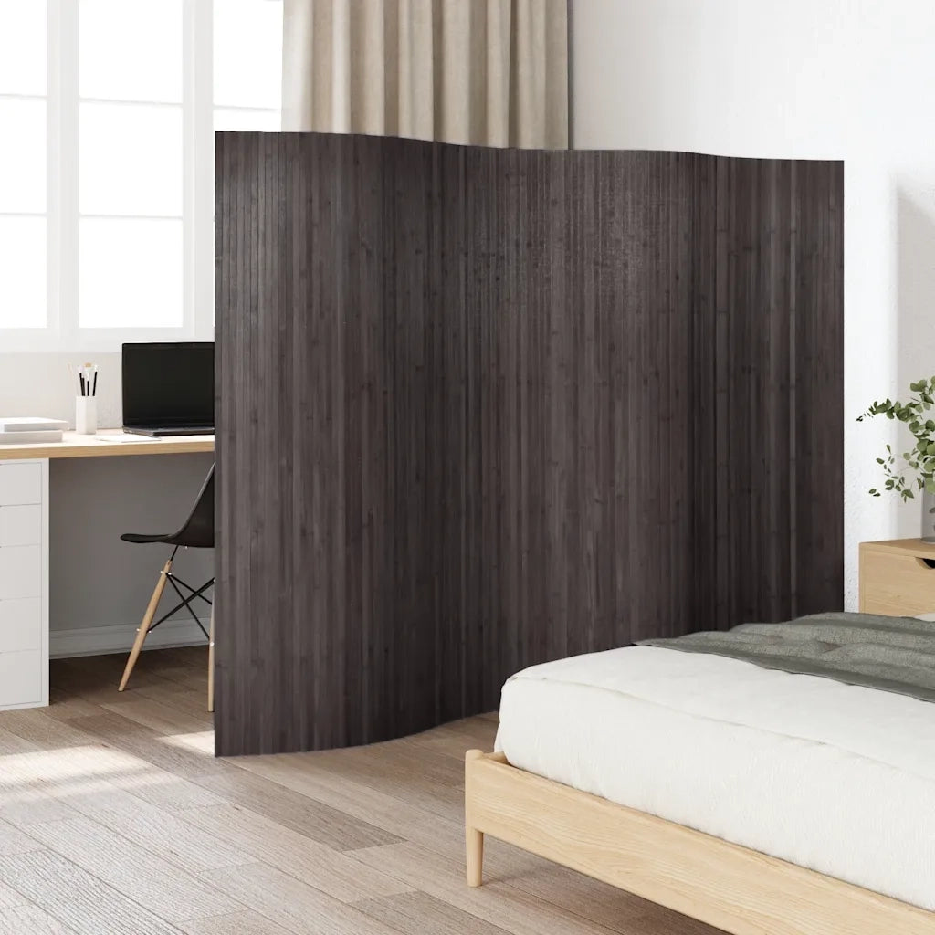 Divisorio per Stanza in Bambù Grigio Larghezza 250 cm Altezza 165 cm 244611